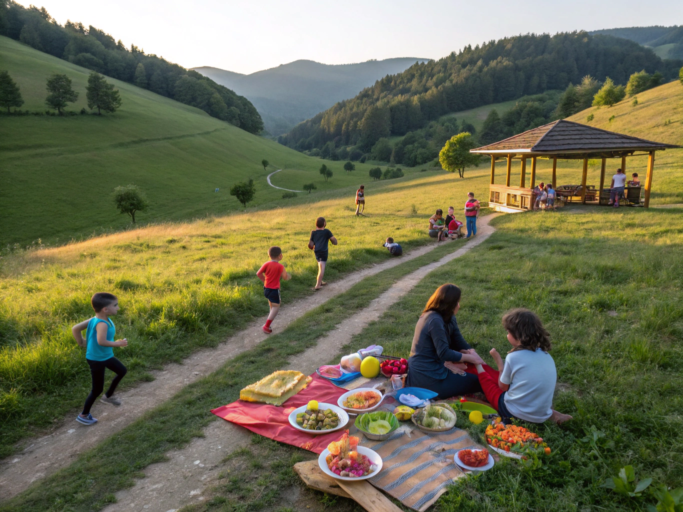 Grande fête communautaire en plein air