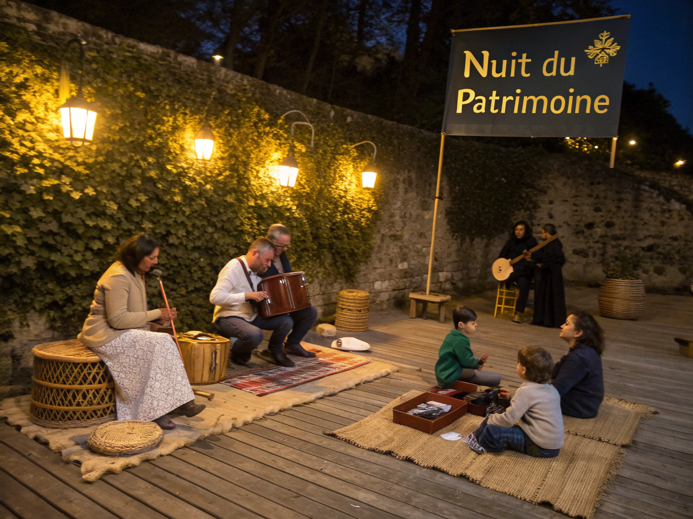 Rassemblement communautaire festif en plein air